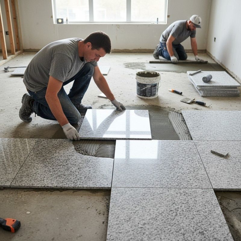 Stone Floor Installation detail